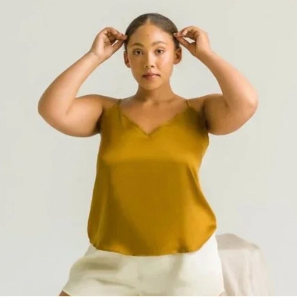 Ettitude chamomile (harvest gold/brown) cami with adjustable straps